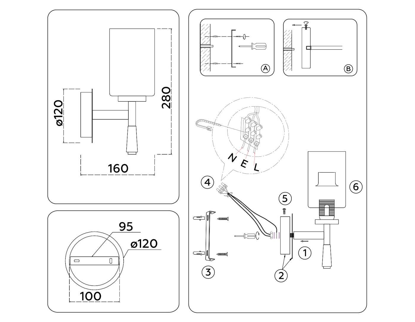 Настенное бра Ambrella Modern LH56265