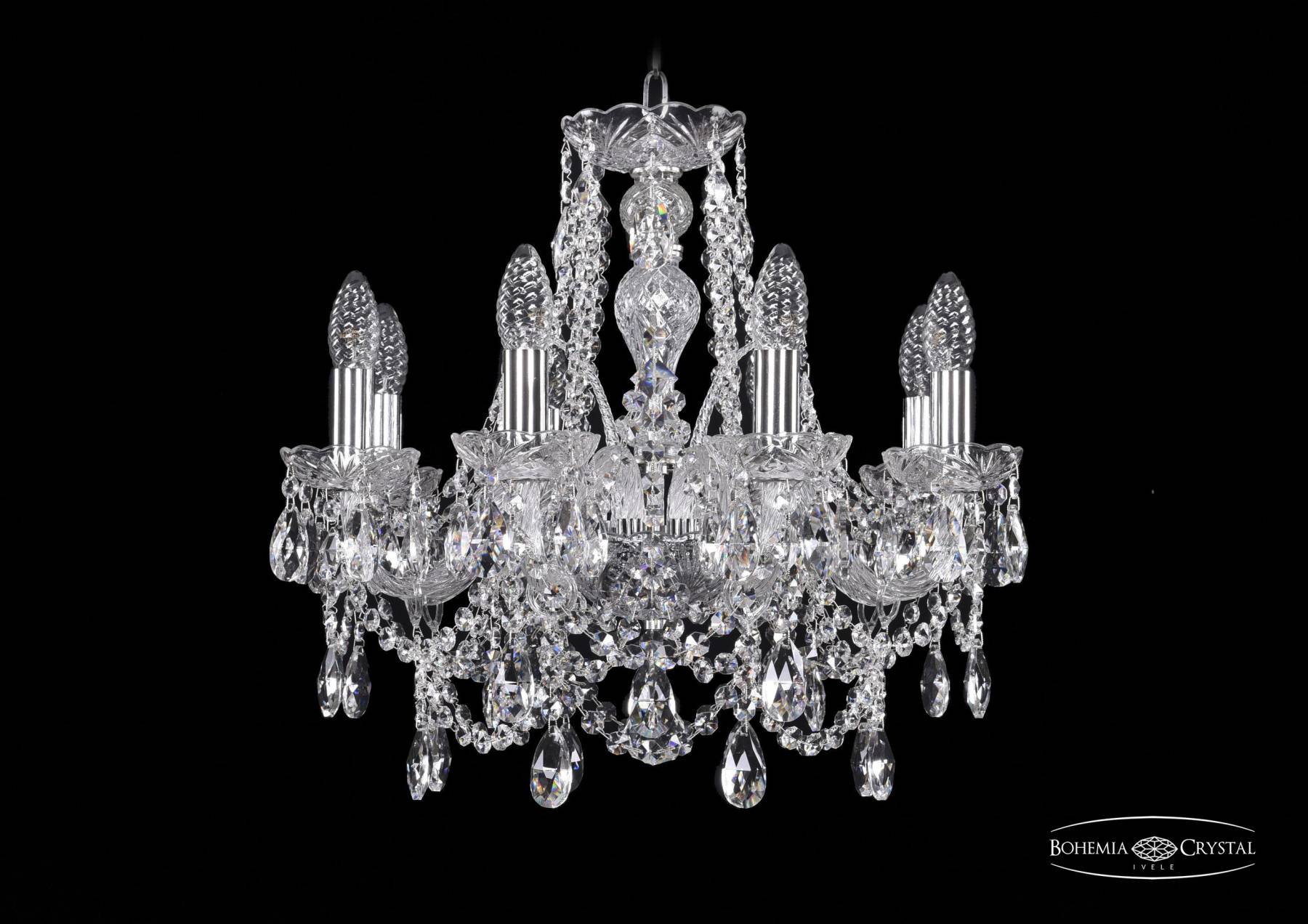 1411/8/160 Ni Подвесная хрустальная люстра 1411 Bohemia 1411/8/160 Ni