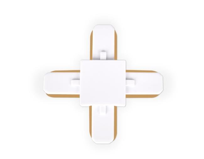 Коннектор Х-образный однофазный для соединения трековых шинопроводов Ambrella Track System GL7082