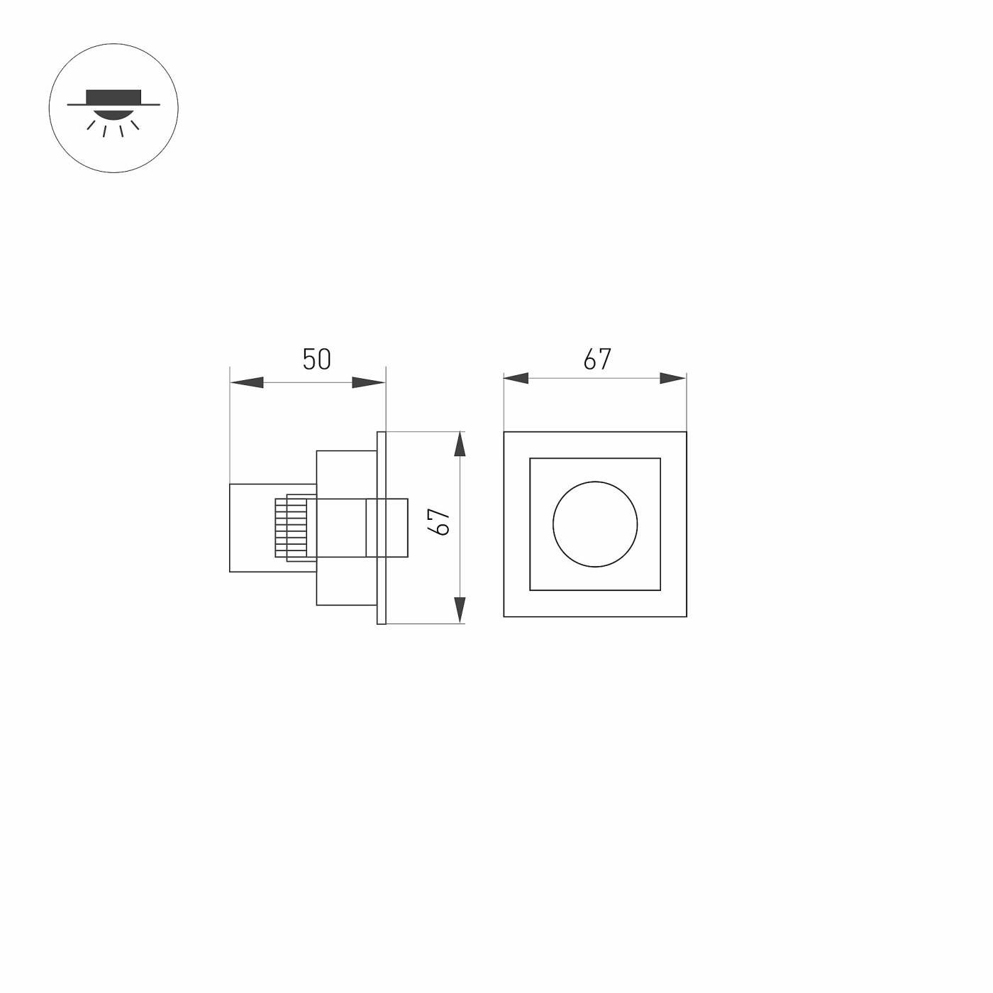Встраиваемый светильник Arlight Orient 032220