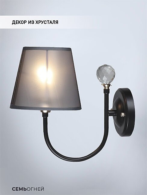 WD3585/1W-CF-FGD-BK Настенное бра Wedo Light Gilliana WD3585/1W-CF-FGD-BK