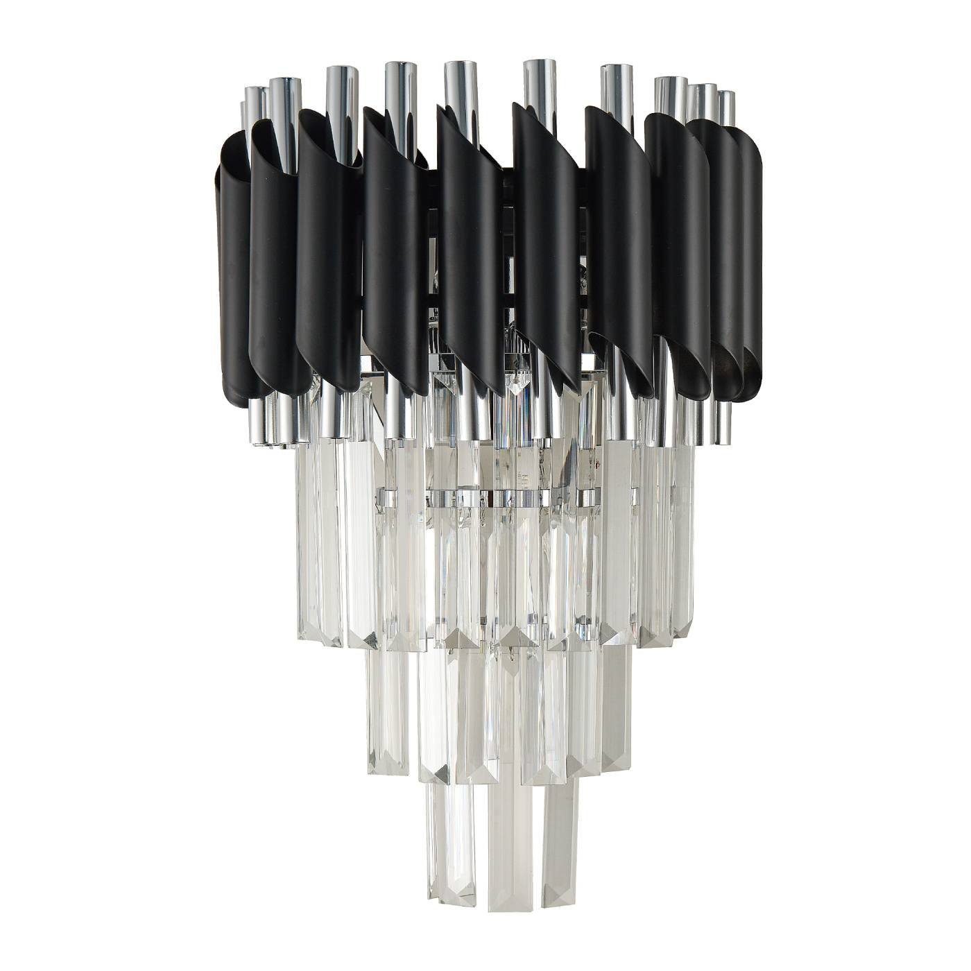 Настенное бра Natali Kovaltseva Darian DARIAN 76017/2W CHROME BLACK