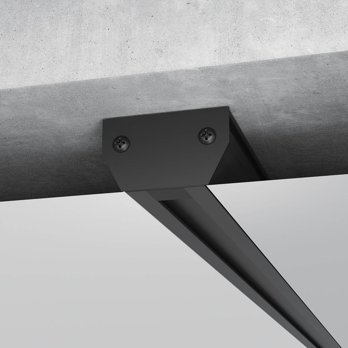 Алюминиевый профиль для монтажа в натяжной потолок однофазного шинопровода Elektrostandard 85234/00 Алюминиевый профиль для монтажа в натяжной потолок однофазного шинопровода черный (2м)