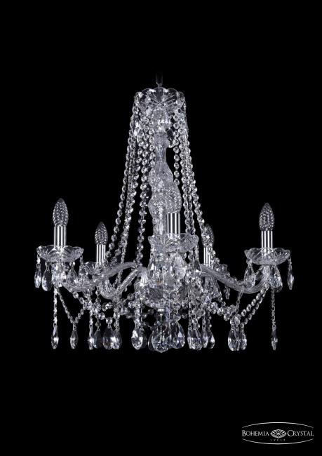 1413/5/200/h-60 Ni Подвесная хрустальная люстра 1413 Bohemia 1413/5/200/h-60 Ni