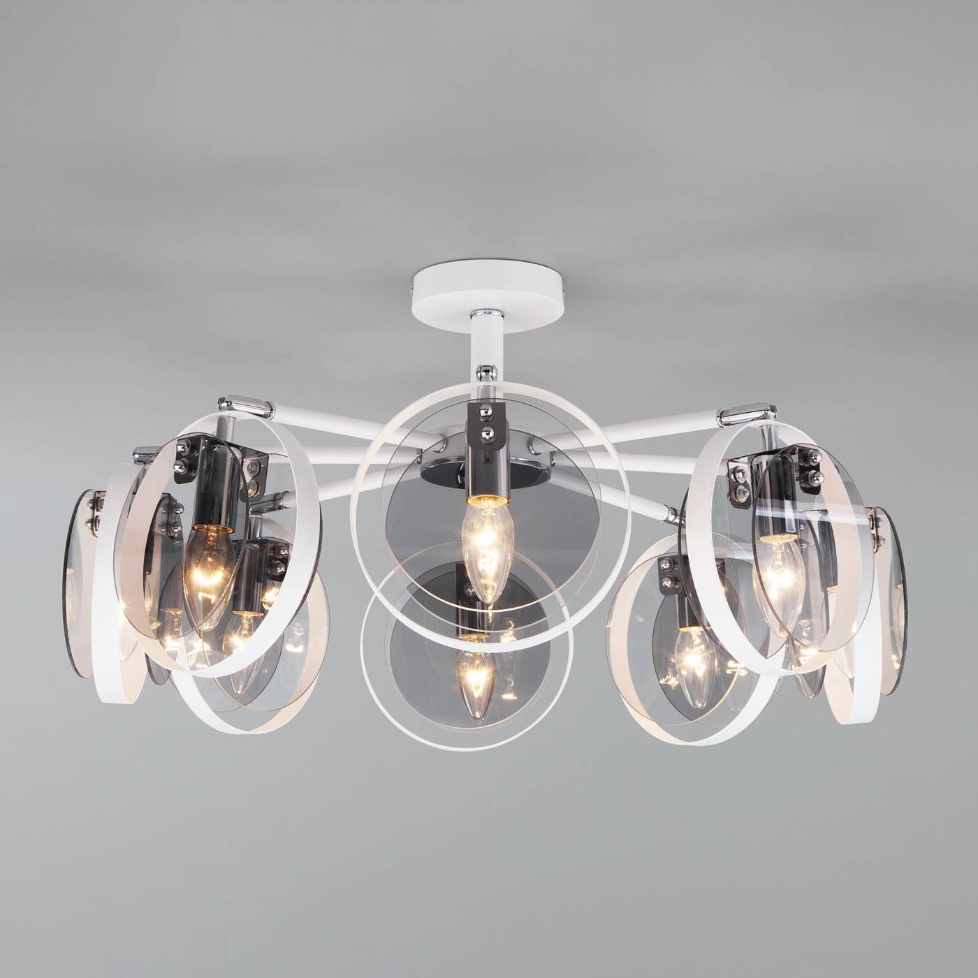 70121/8 белый Smart Потолочная люстра Eurosvet Gallo 70121/8 белый Smart