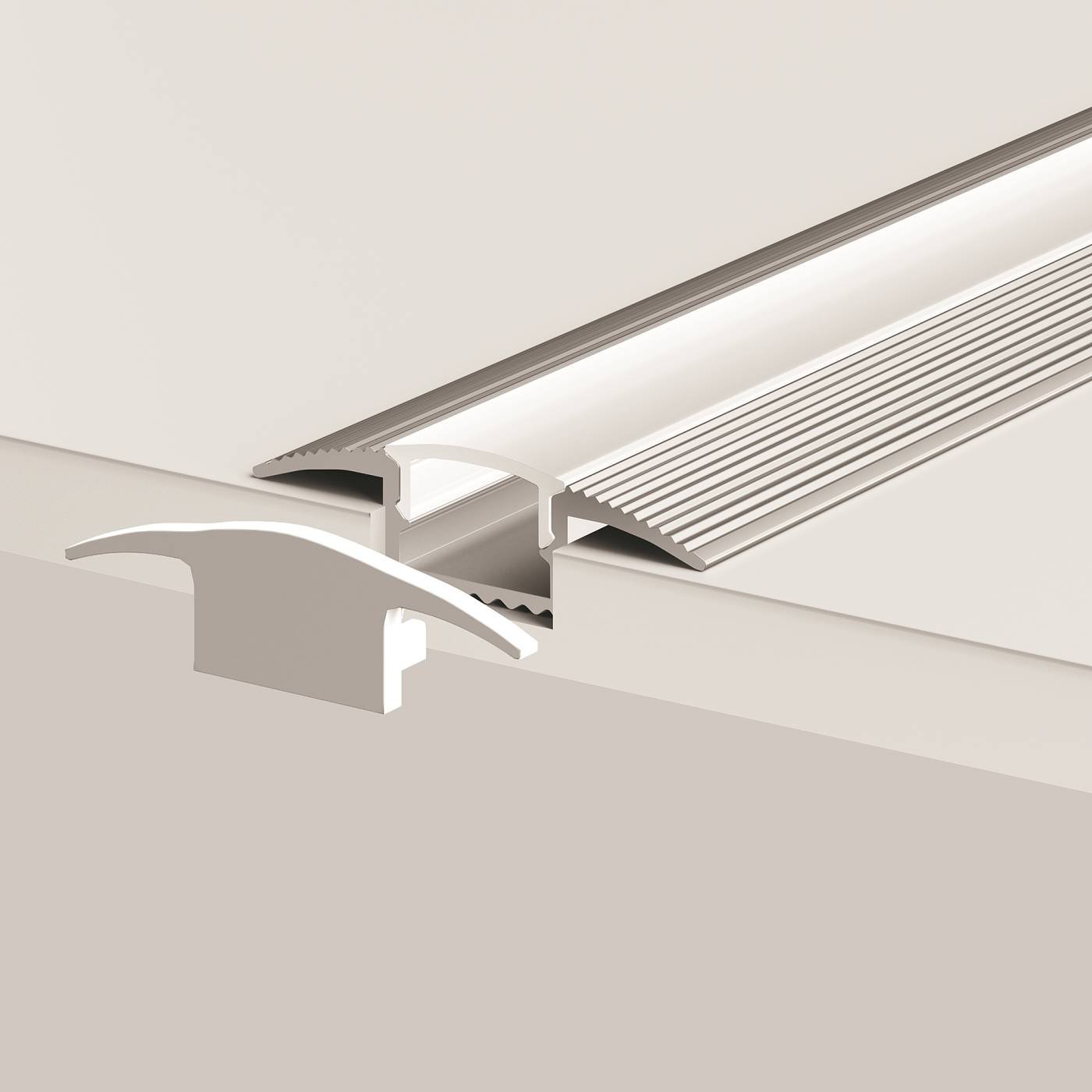 Алюминиевый профиль встраиваемый в пол 37x10 (Серебро, 2 м), Maytoni Встраиваемый в пол профиль 636022