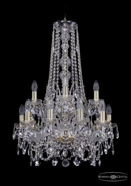 1411/10+5/195/h-83/2d G Подвесная хрустальная люстра 1411 Bohemia 1411/10+5/195/h-83/2d G