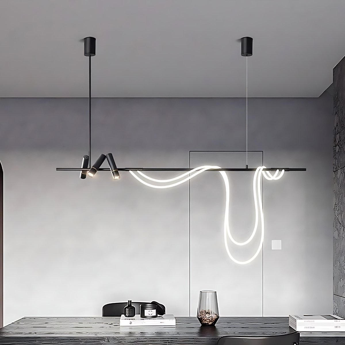 7242P/L1200 black/white Светильник подвесной Delight Collection 7242P 7242P/L1200 black/white
