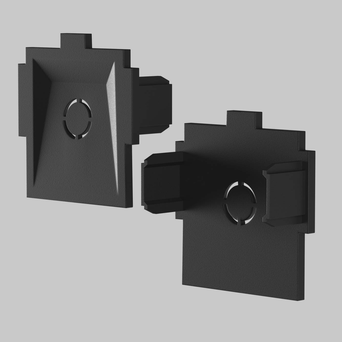 TRA084EC-12B Комплект заглушек к встраиваемому шинопроводу Radity 2шт Maytoni Accessories for tracks Radity TRA084EC-12B