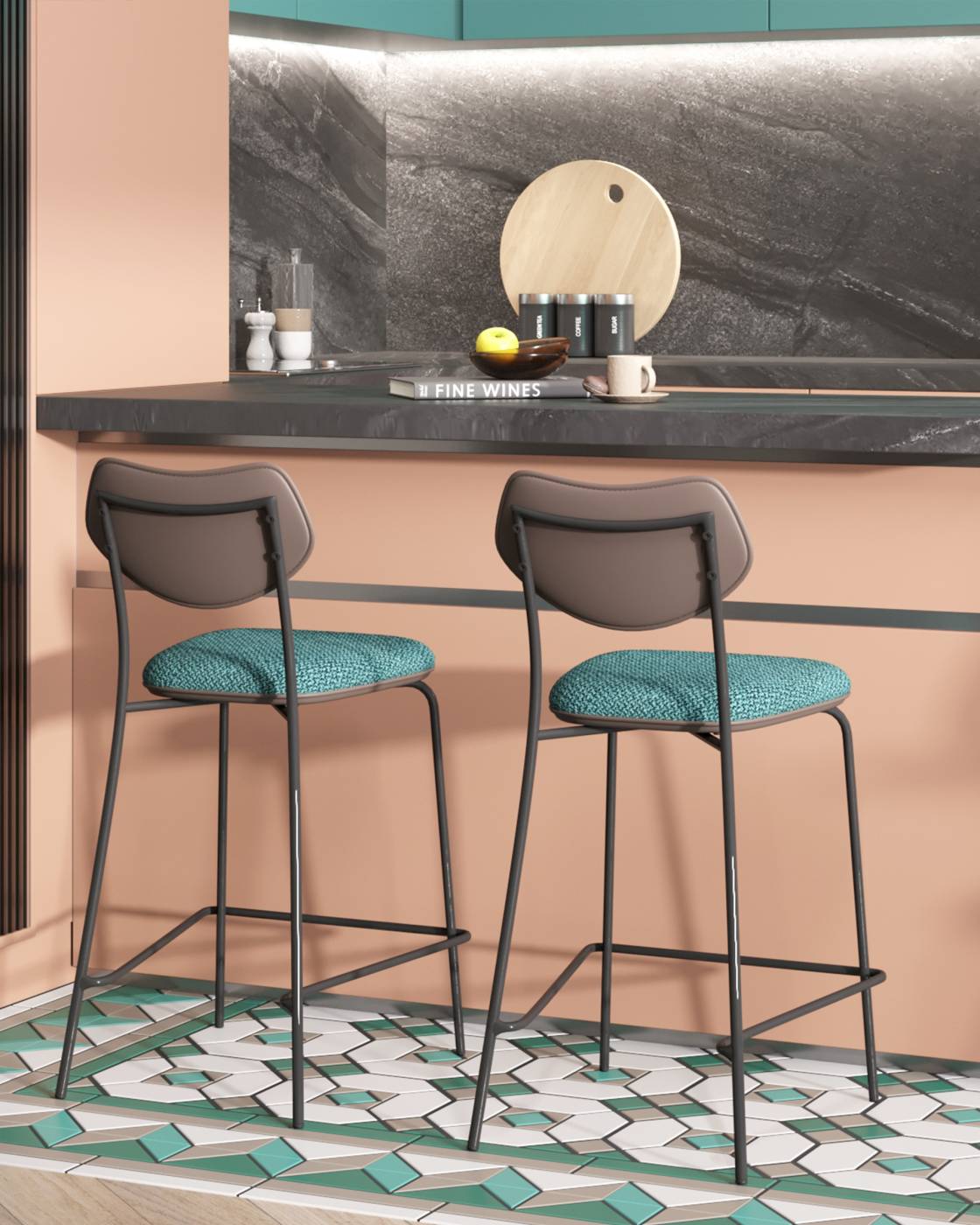 Полубарный стул Stool Group Casey B2171-H65 K-17+M8532 MAB1-10