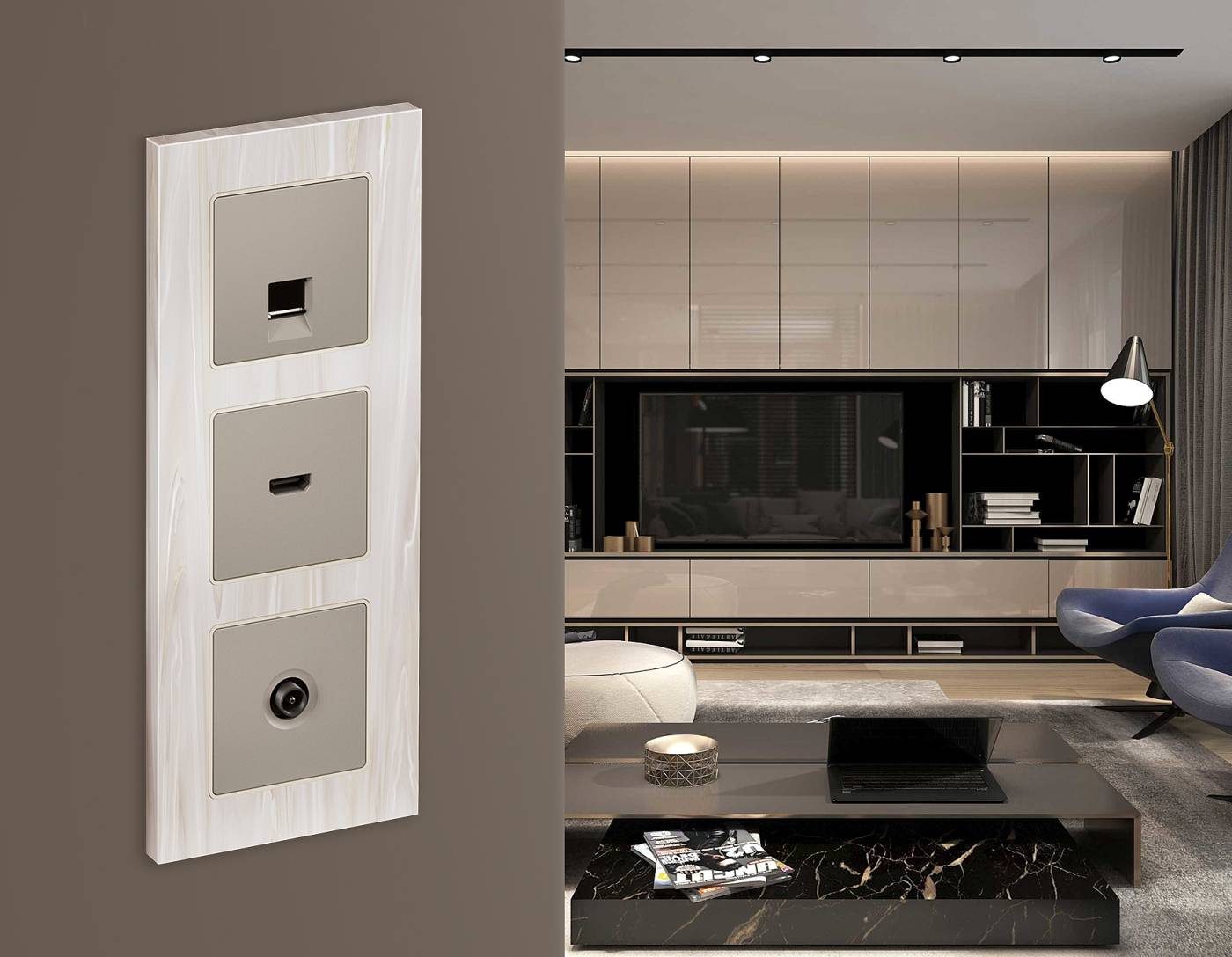 AP3740 Накладка на механизм Ambrella Volt ALFA AP3740