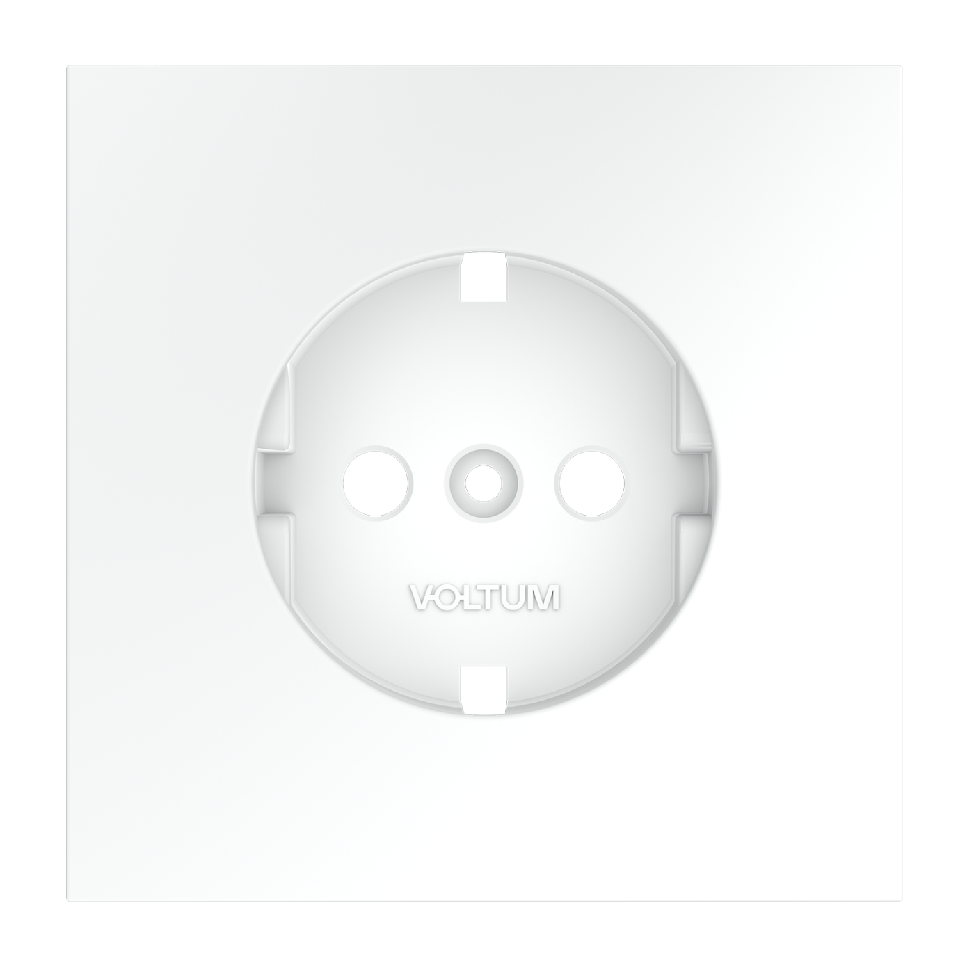 Накладка для розетки с заземлением, S70 (белый матовый)