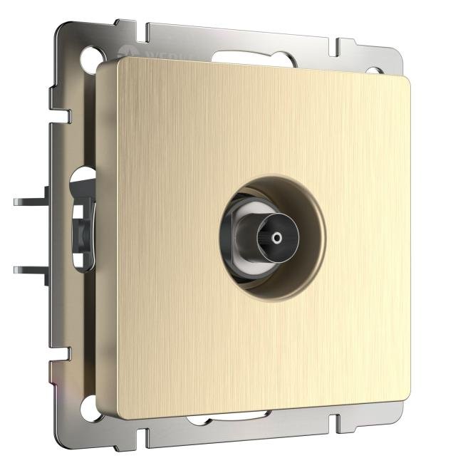 Розетка Werkel W1183010/ ТВ-розетка оконечная (шампань рифленый)