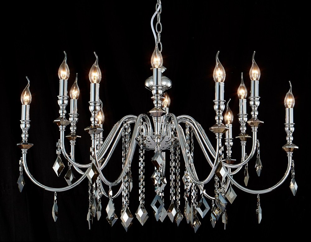 Подвесная люстра Crystal Lux Mercedes MERCEDES SP6+6 CHROME/SMOKE