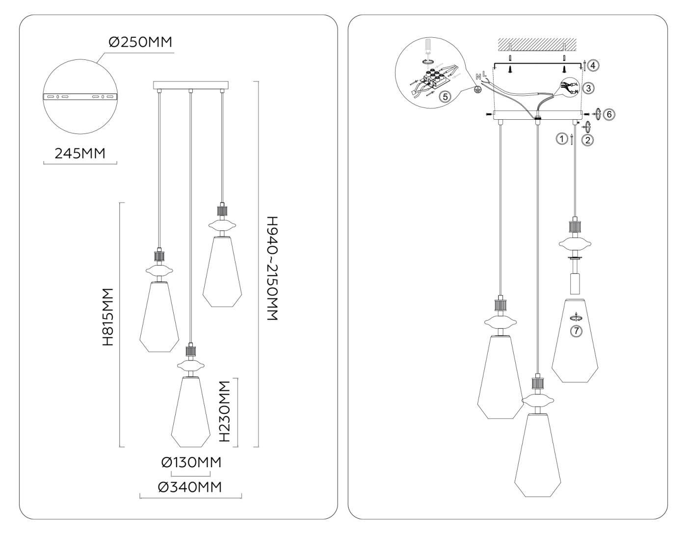 Подвесной светильник Ceramo Modern Ambrella LH53302