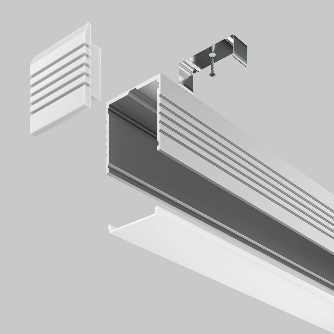 ALM-3535A-S-2M Алюминиевый профиль накладной 35x35 Maytoni Алюминиевый профиль ALM-3535A-S-2M