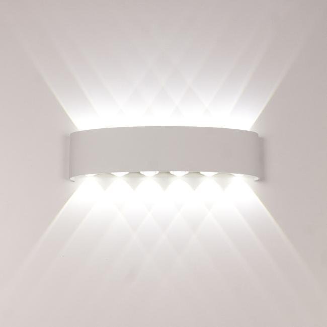 Уличный настенный светильник AM Group Am307 AM307-12X1W WH 4000K