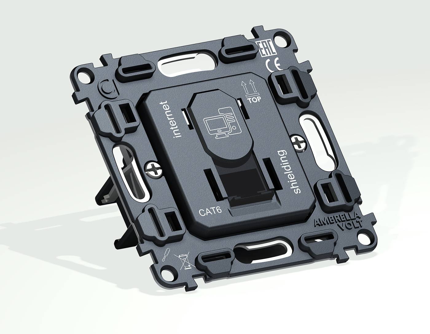 Механизм компьютерной розетки RJ-45 Ambrella Volt QUANT VM185