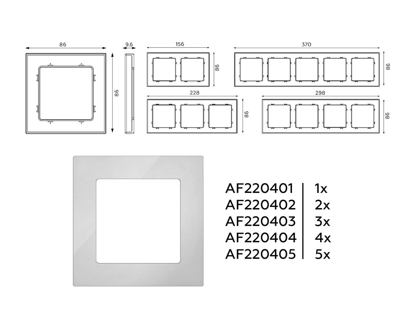 Рамка Ambrella Volt Techno AF220405