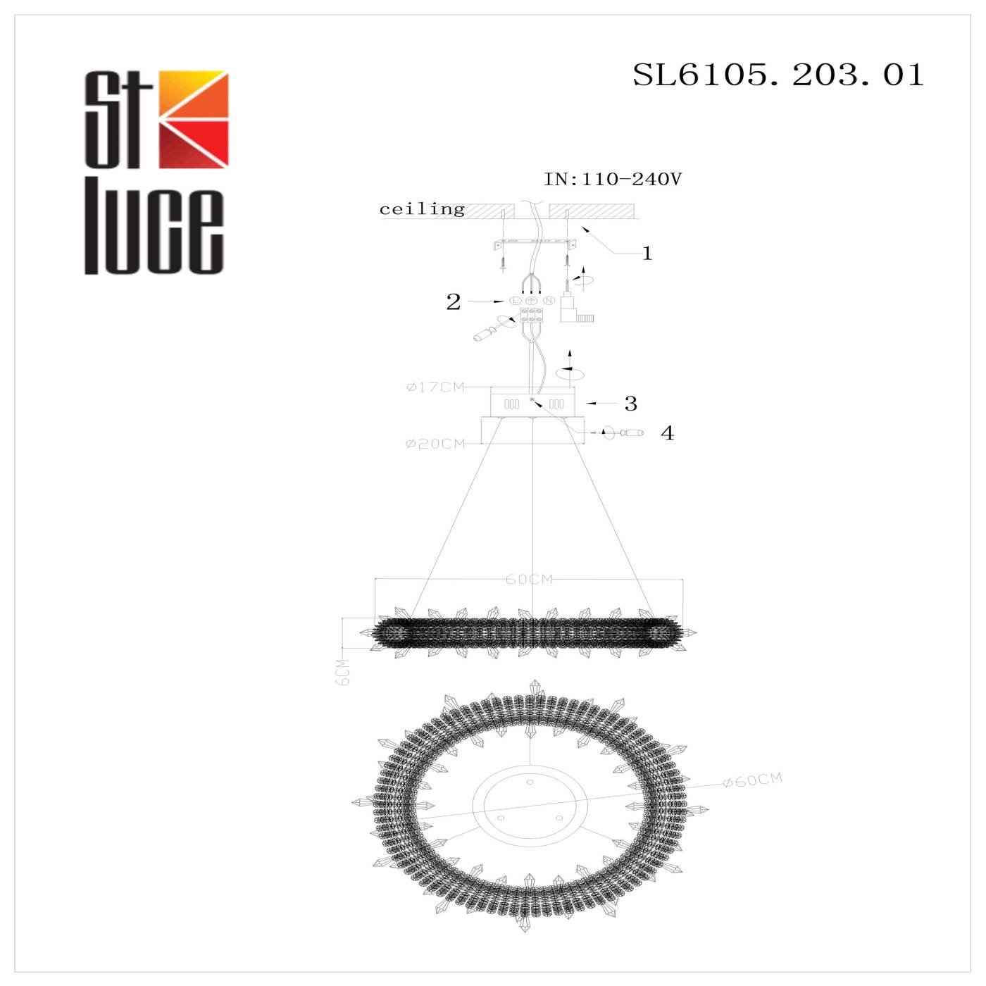 SL6105.203.01 Подвесная люстра ST Luce Lucchero SL6105.203.01