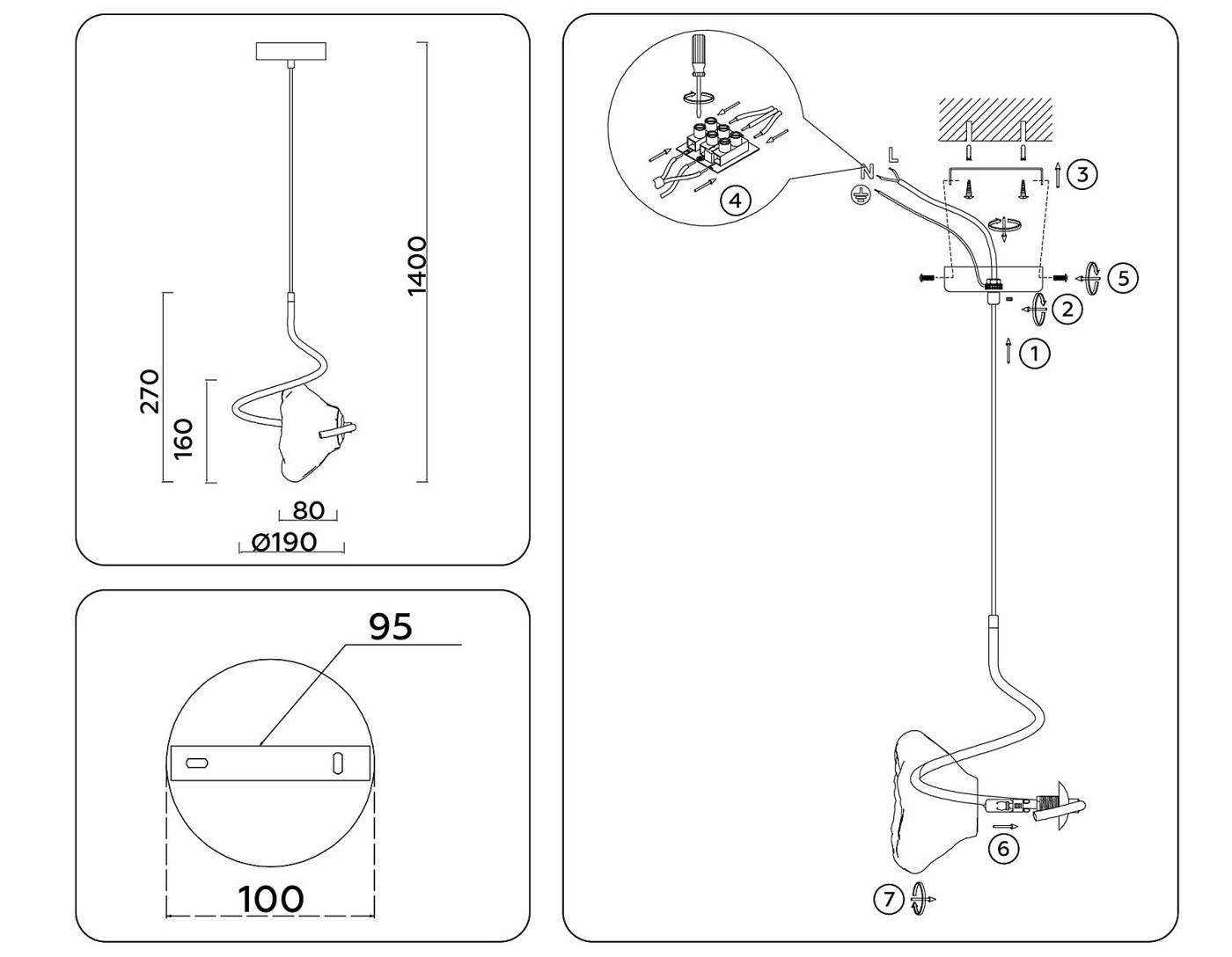 Светильник подвесной Ambrella Heigh Light LH15001