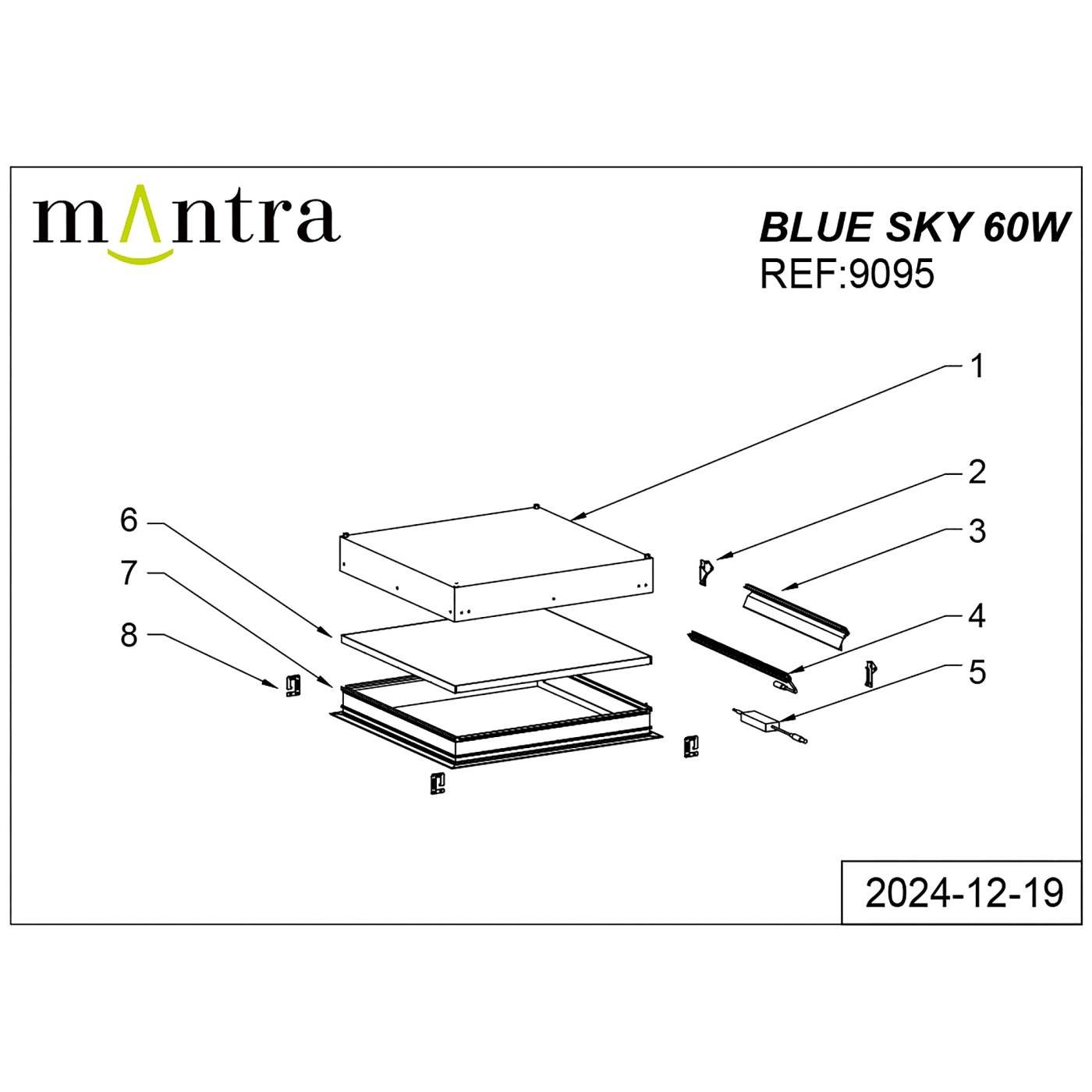 9095 Светильник армстронг Mantra Blue Sky 9095