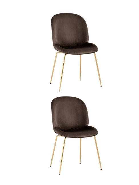 Комплект стульев Stool Group Beetle 8329 VELVET BROWN X2