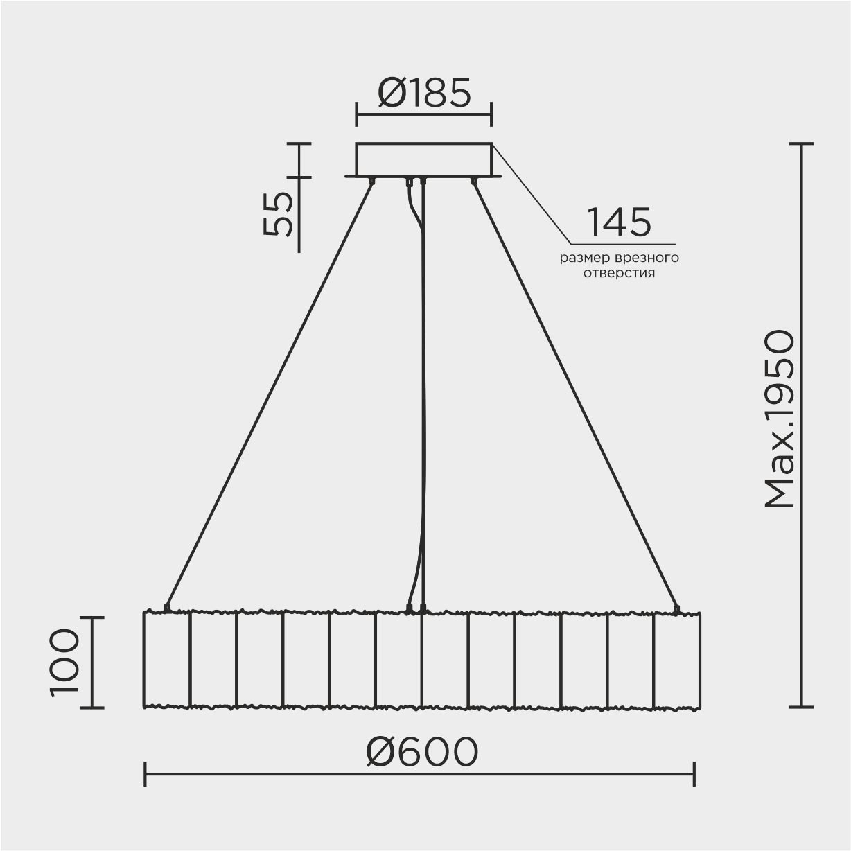ML.9361.600 GD Подвесная люстра ML Modelux ML.9361.600 GD