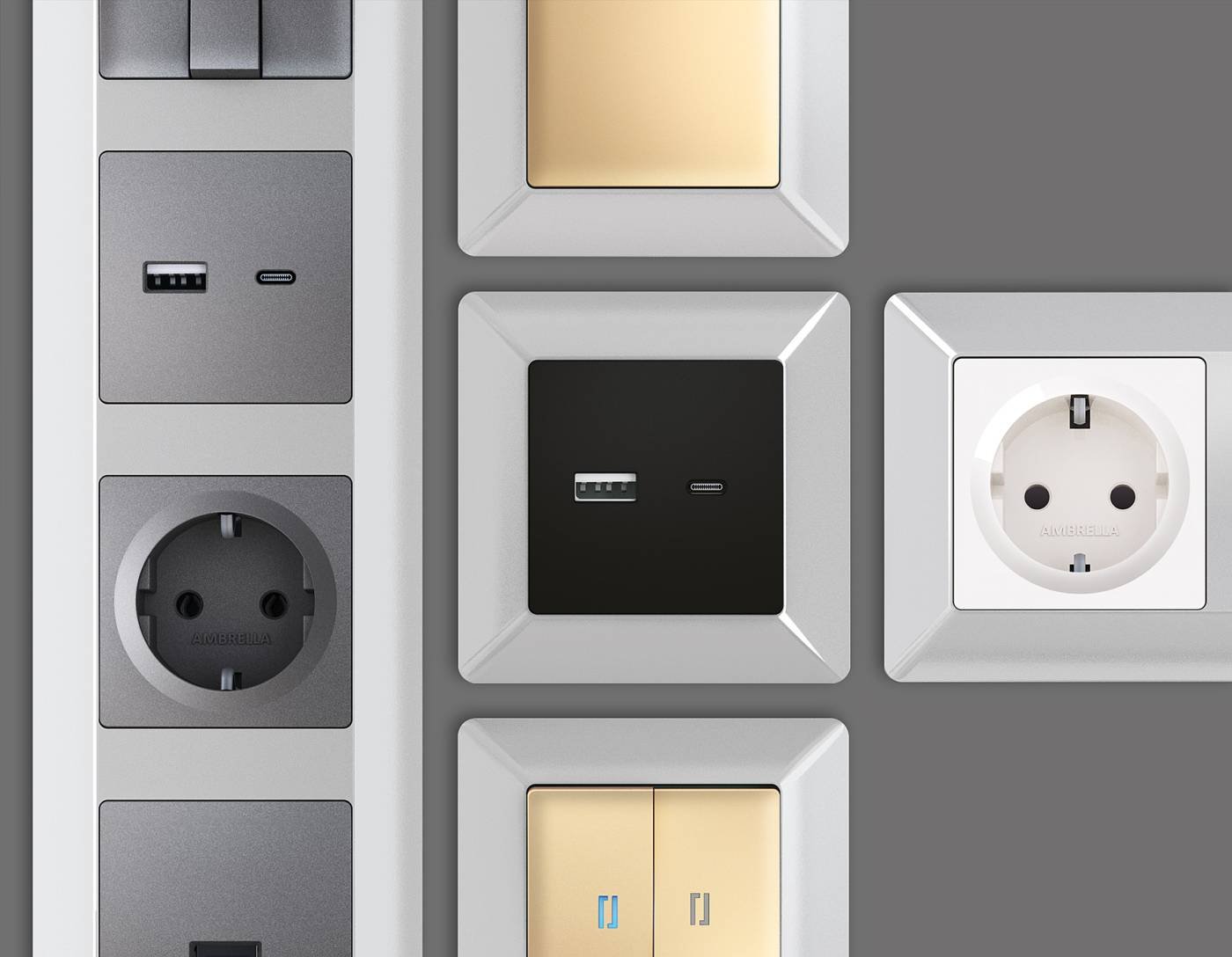 AF110404 Рамка Ambrella Volt Line AF110404