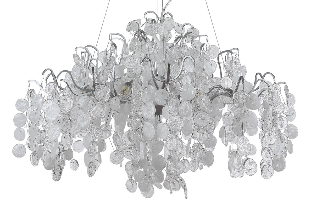 TENERIFE SP9 SILVER Подвесная хрустальная люстра Tenerife Crystal Lux TENERIFE SP9 SILVER