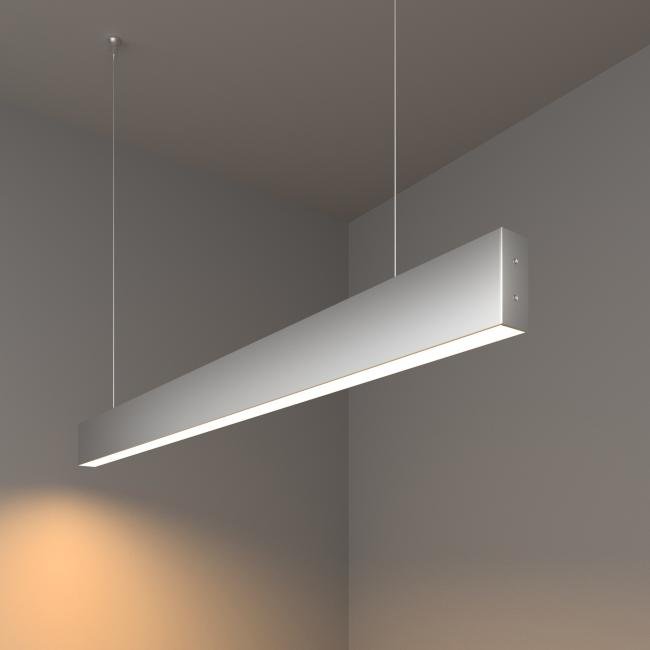 101-200-30-103-3000-a041523 Светильник подвесной Elektrostandard Grand Линейный светодиодный подвесной односторонний светильник 103см 20W 3000K матовое серебро (101-200-30