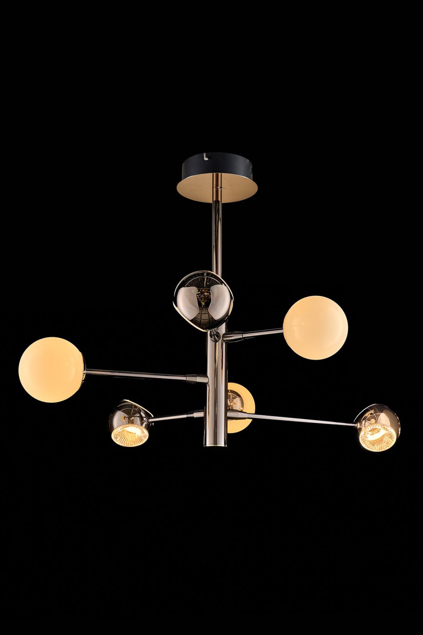 LE7709/6G Black/Chrome/Gold Потолочная люстра LEON Lilith LE7709/6G Black/Chrome/Gold
