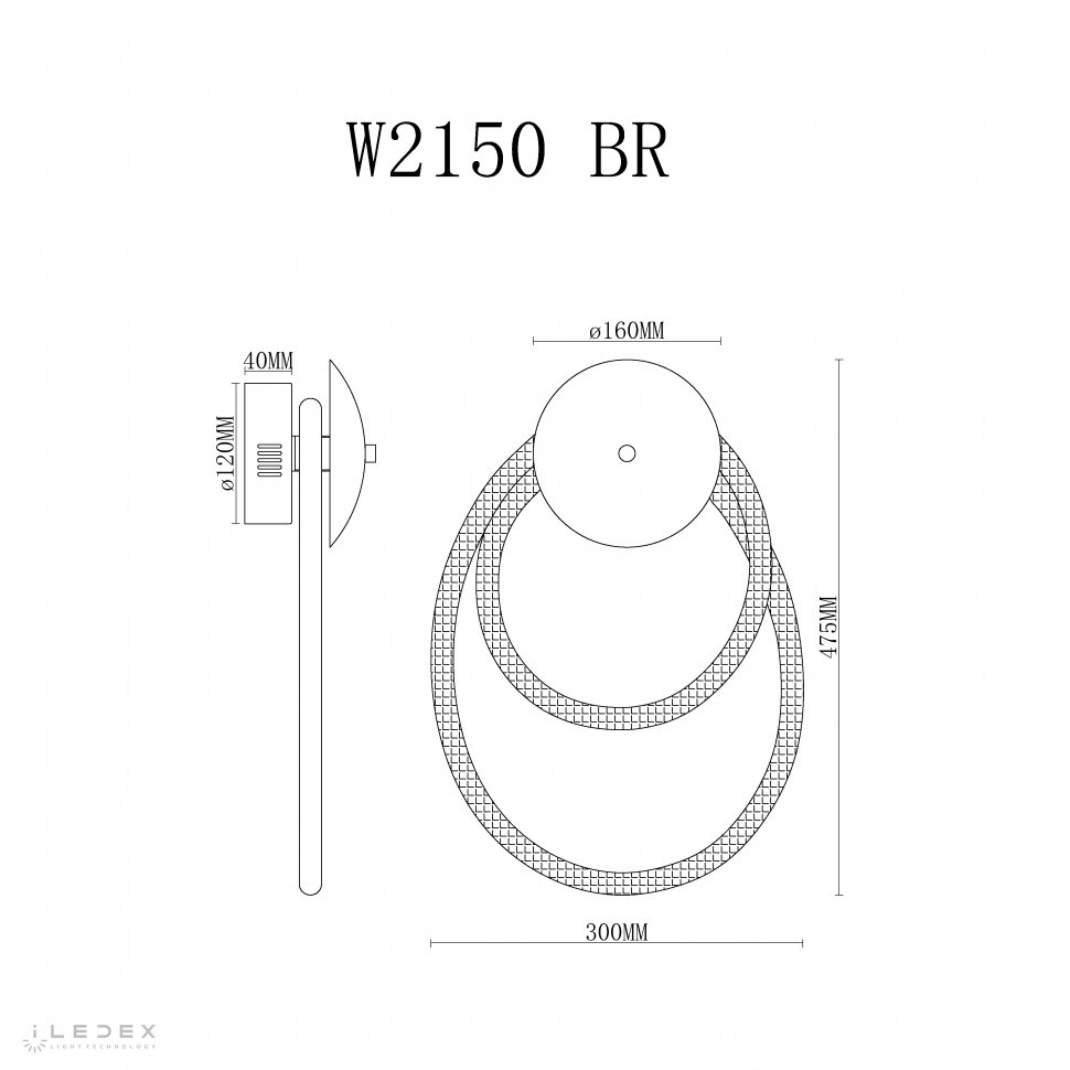 Настенное бра ILedex Cross W2150 BR