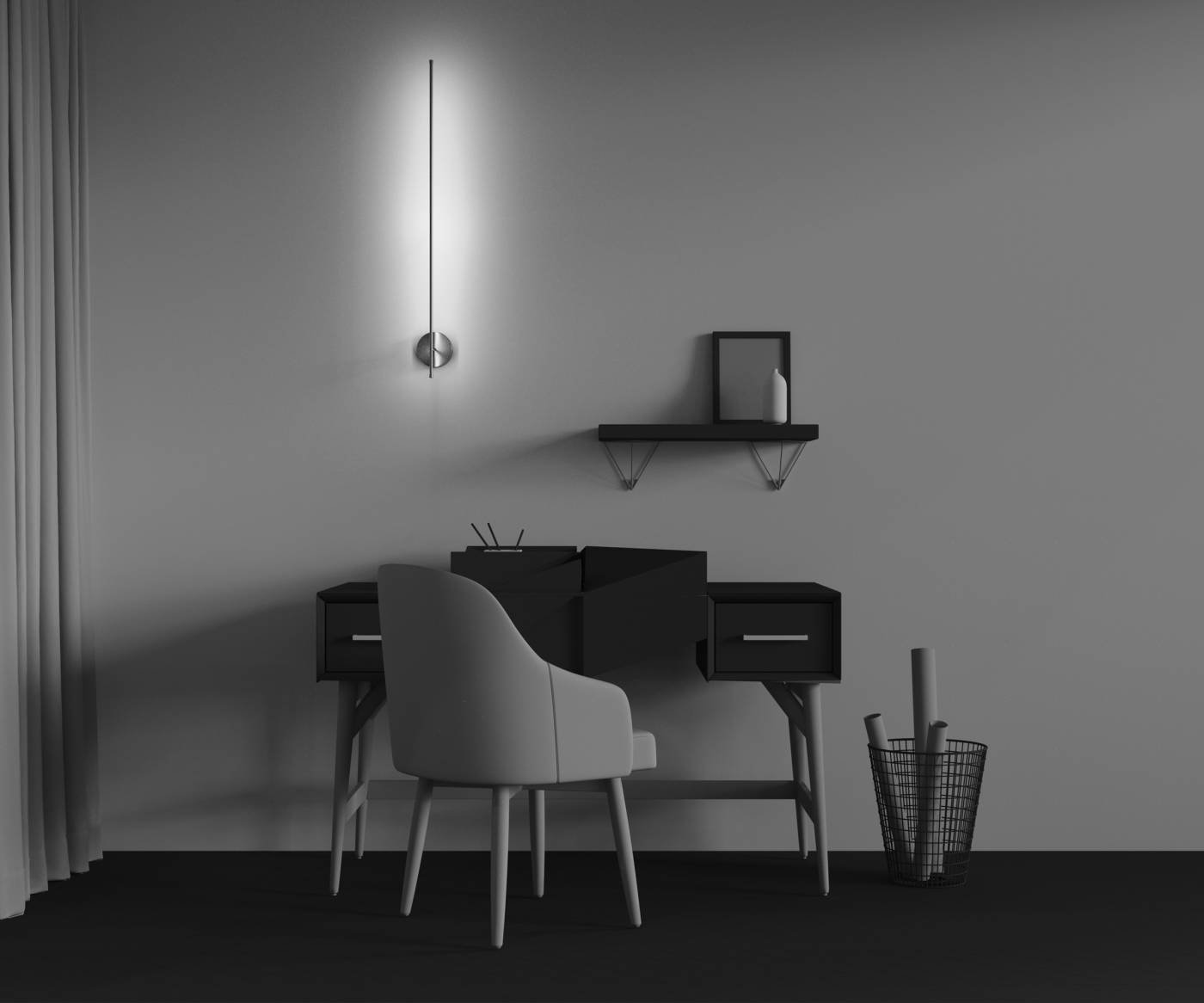 C085WL-L12BS2.7K-1 Настенный светильник Elegant Maytoni C085WL-L12BS2.7K-1