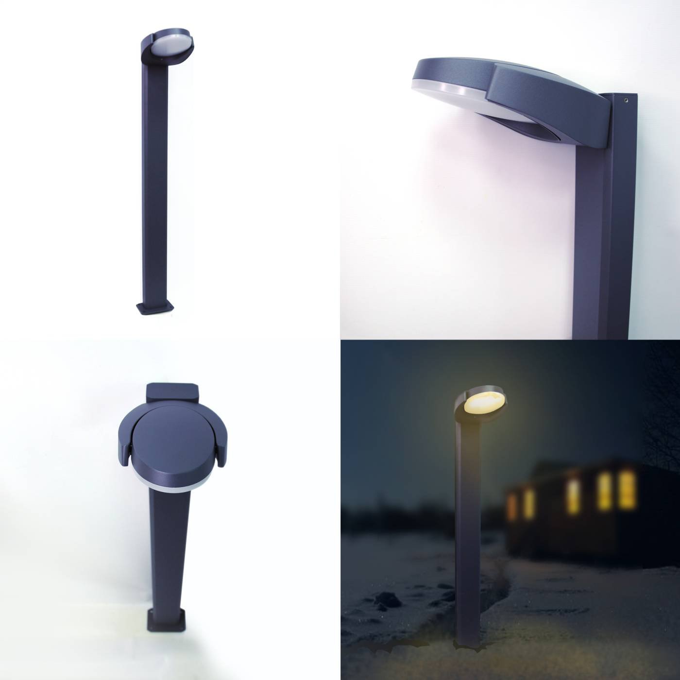 Уличный наземный светильник Elvan 1511 PJ-1511/1-8.3W-WW-Gr