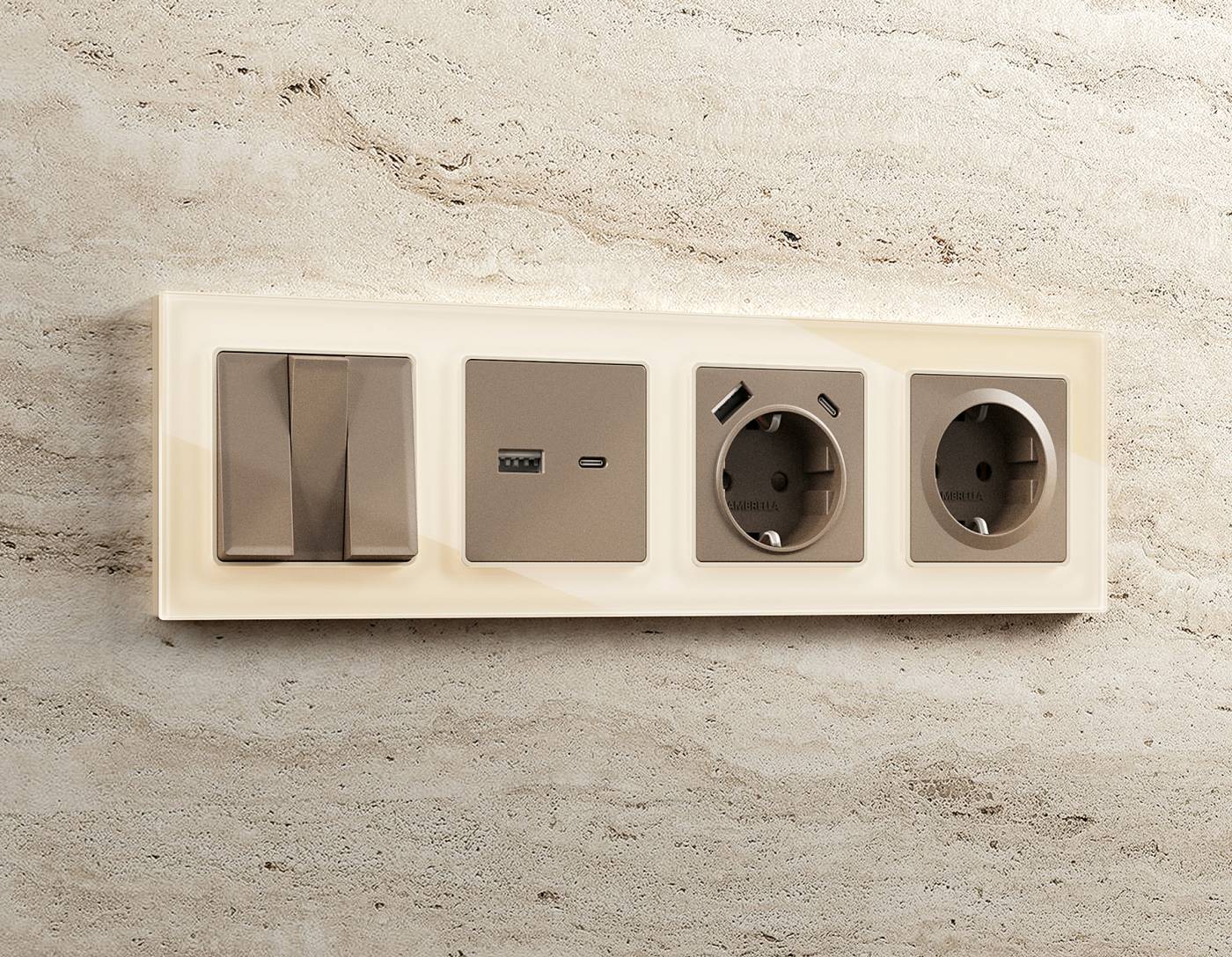 Рамка Ambrella Volt Platos Стекло органическое AF330305