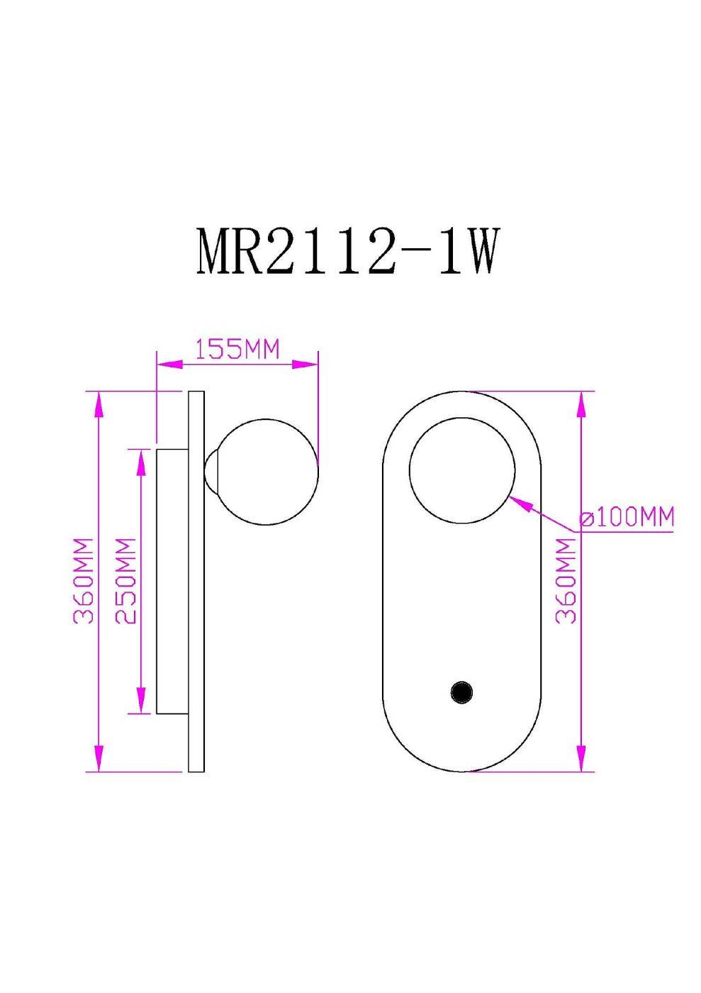 MR2112-1W Настенный светильник MyFar Juliet MR2112-1W