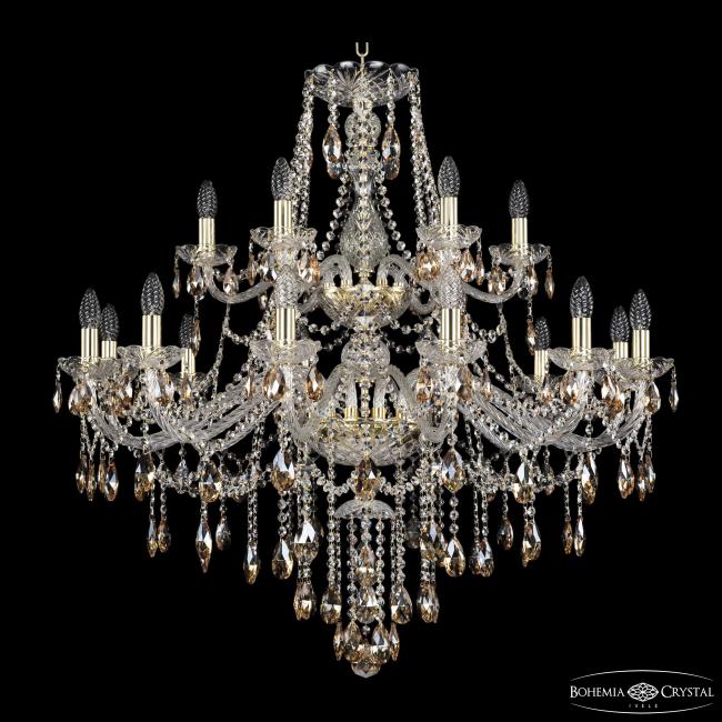 Подвесная хрустальная люстра 1415 Bohemia 1415/12+6/360/2d G K721