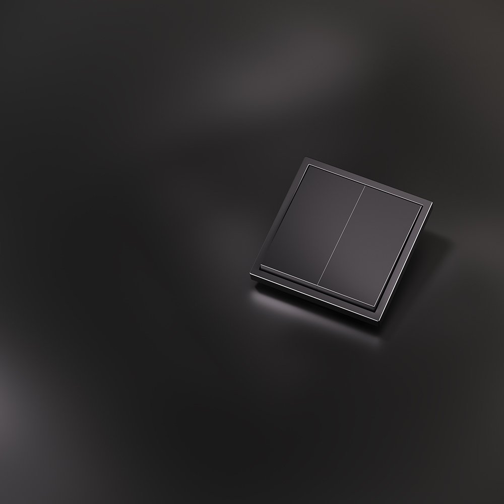 Клавиши для выключателя/переключателя двухклавишного, S70 Metal (антрацит)