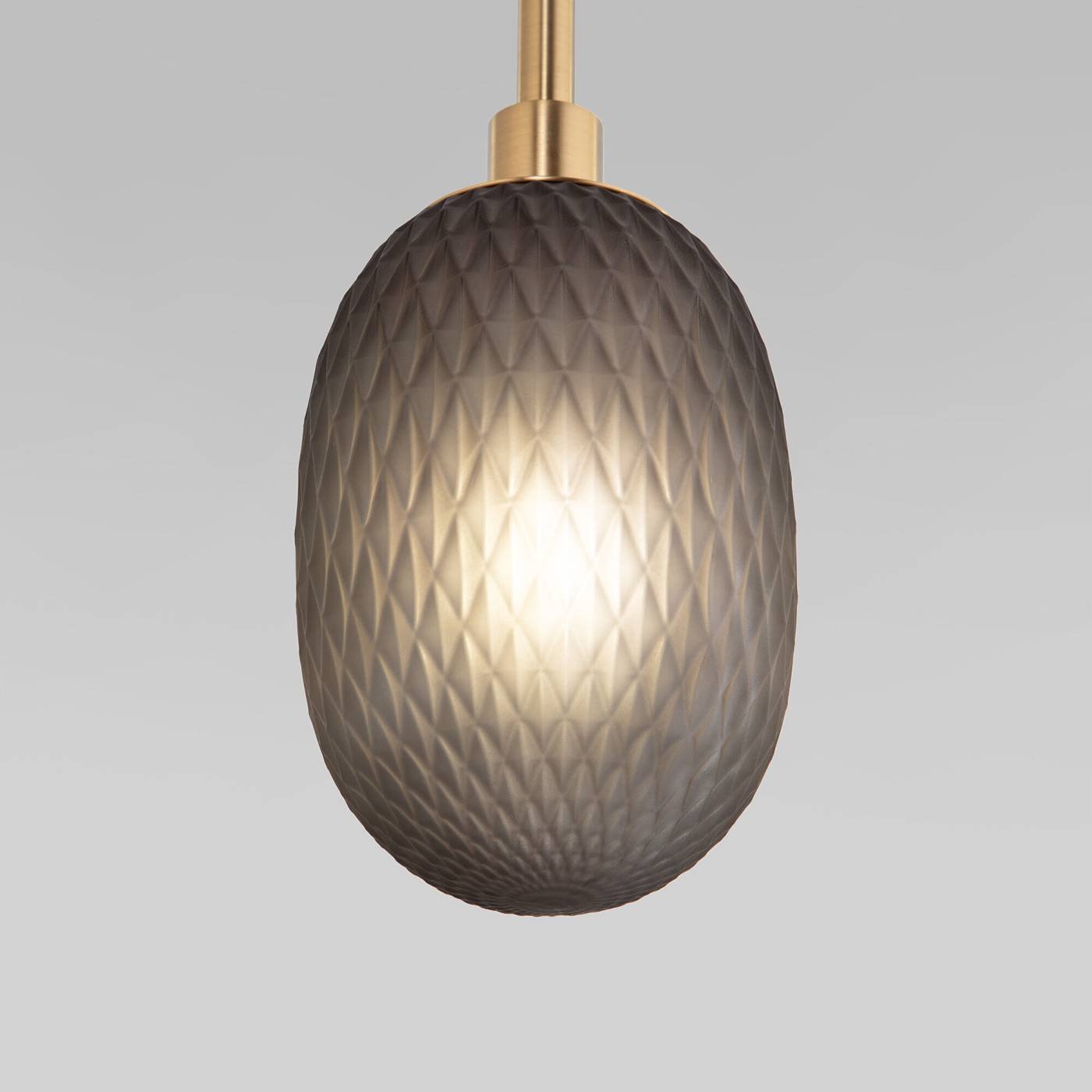 Светильник подвесной Eurosvet Pineapple 50266 дымчатый/прозрачный/янтарный Smart