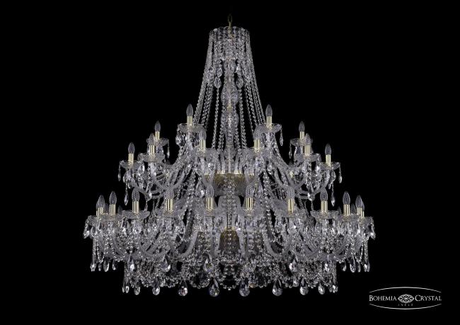 1411/24+12+6/530/2d G Подвесная хрустальная люстра 1411 Bohemia 1411/24+12+6/530/2d G