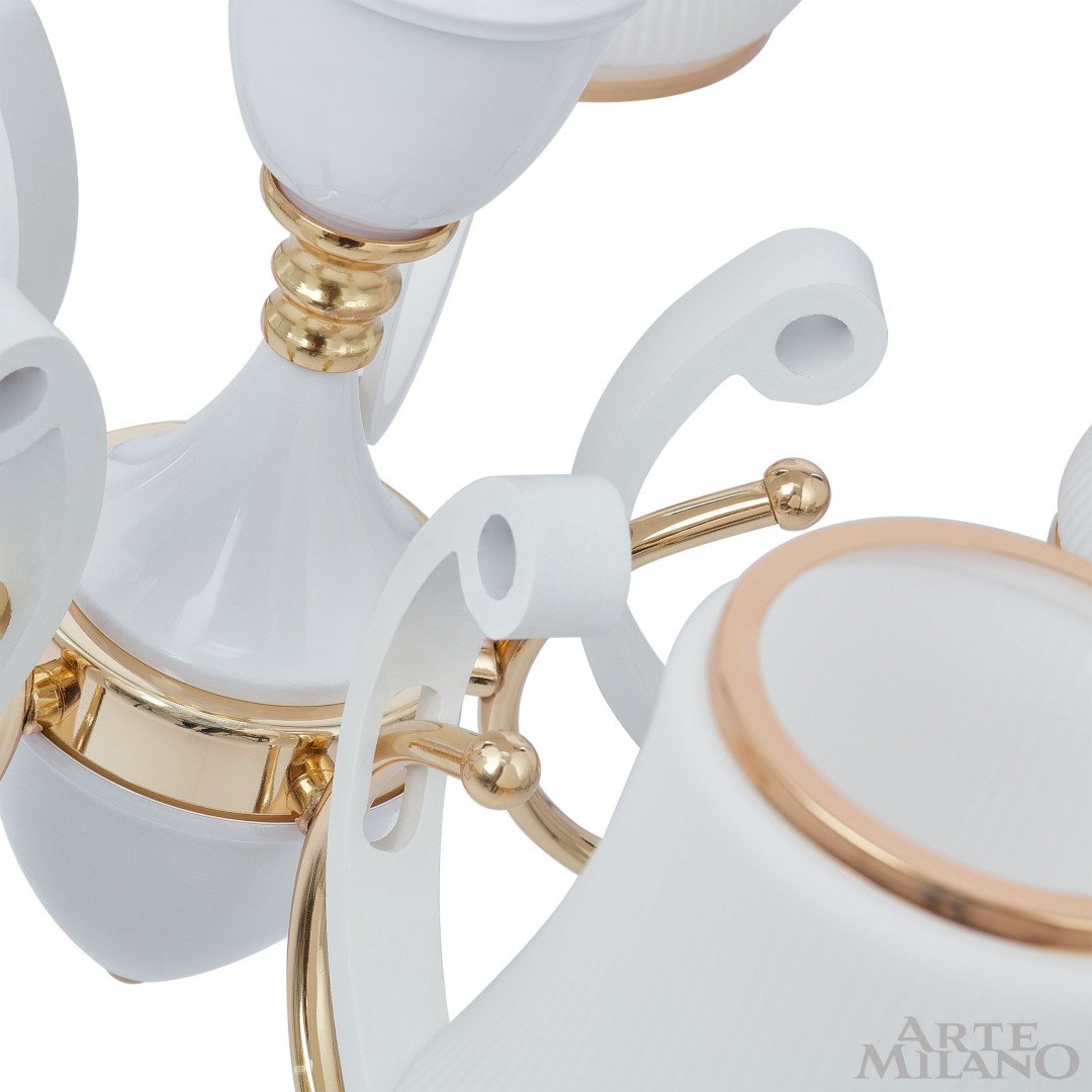 303987/5 Wh/Gd Подвесная люстра Arte Milano Florentia-3987 303987/5 Wh/Gd