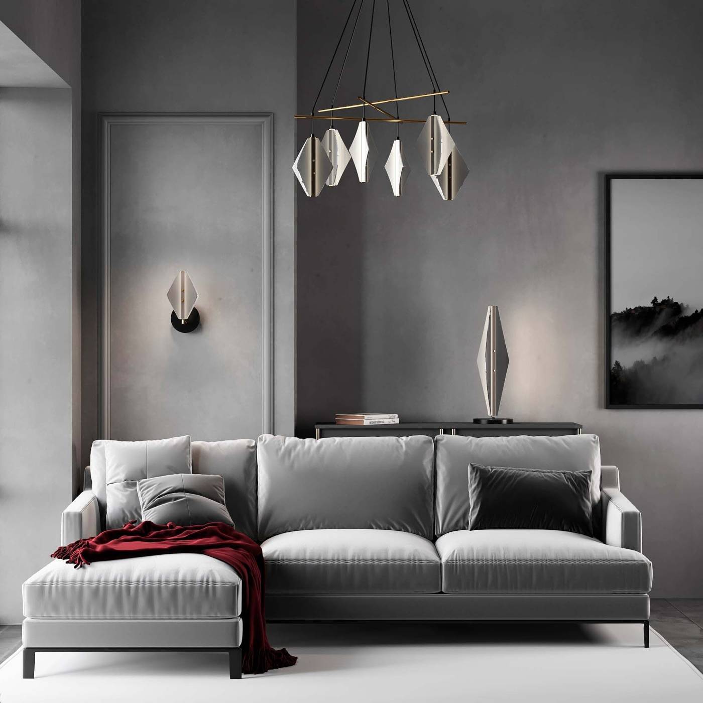 Подвесная люстра Eurosvet Glare 301054 LED латунь