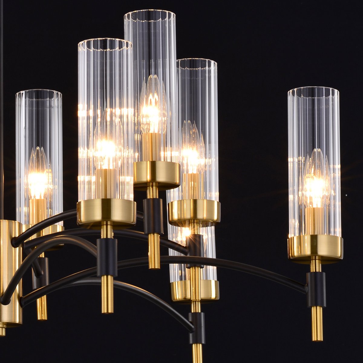 Потолочная люстра ILLUMICO IL5177-6+6PLS-29 BRASS TUBO