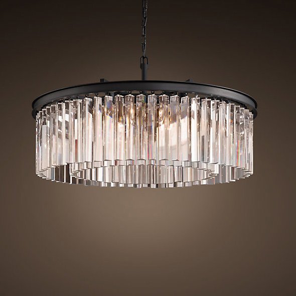 KR0387P-10B black/clear Подвесная люстра Delight Collection 1920s Odeon KR0387P-10B black/clear