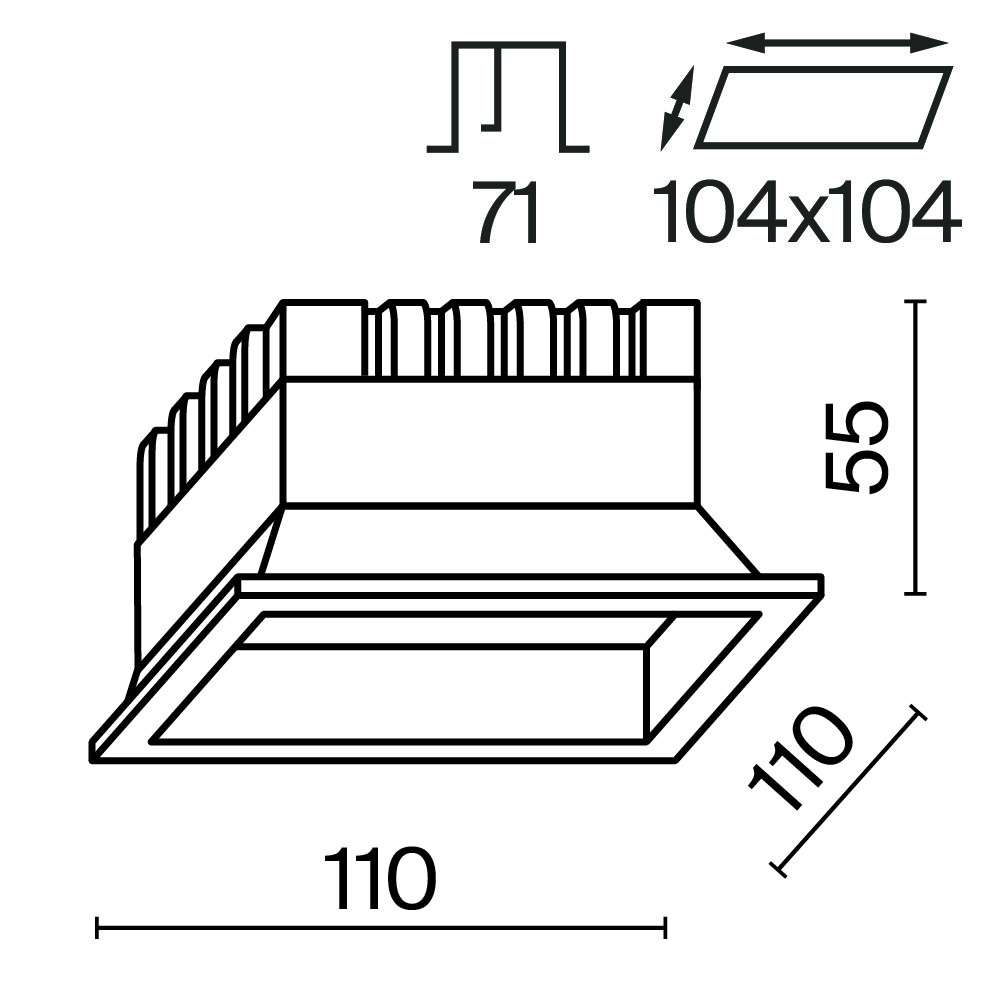 Встраиваемый светильник Maytoni Downlight DL056-12W3-4-6K-W