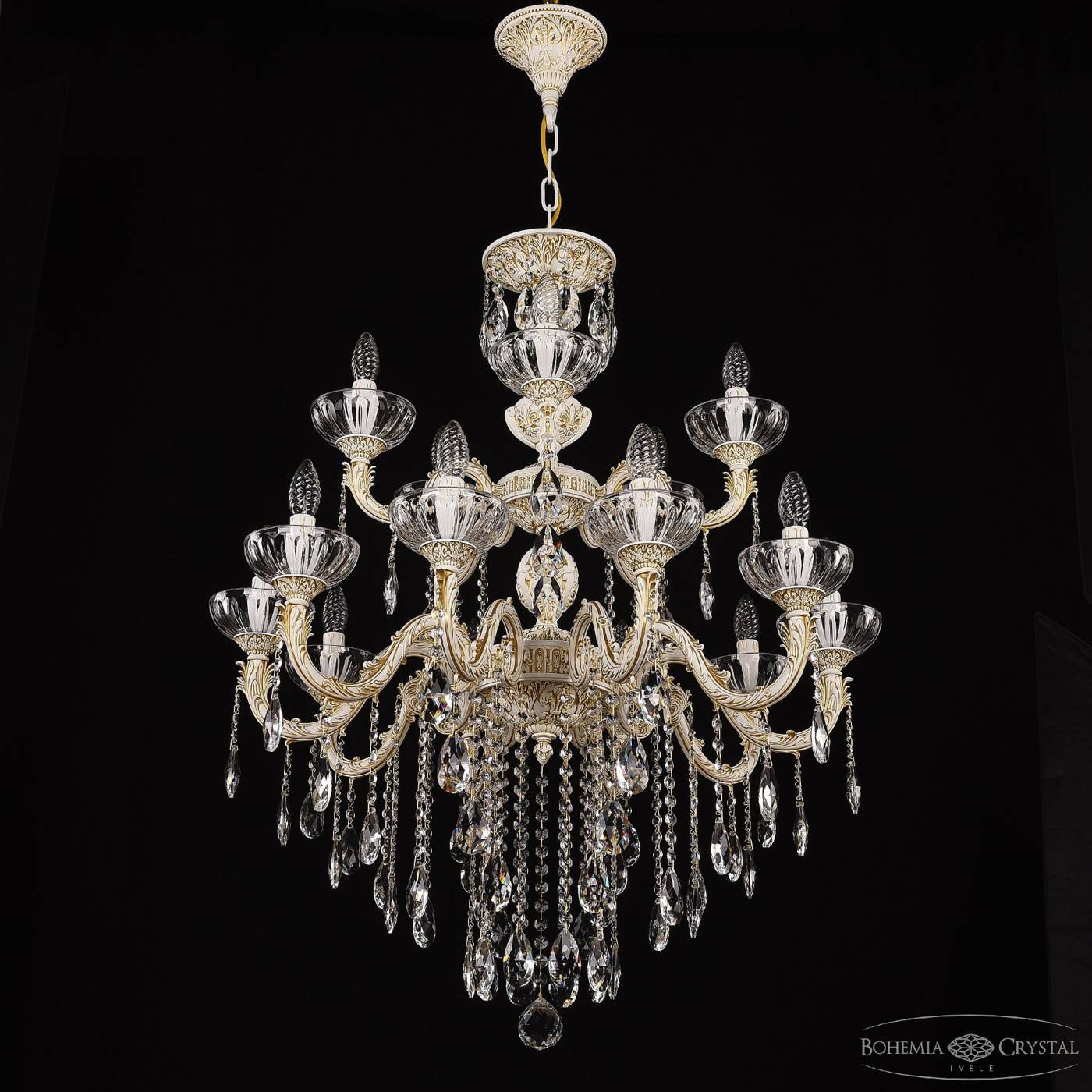 Подвесная люстра Bohemia AL7901 AL79101/10+5/250/2D B WMG P Clear/M-1H