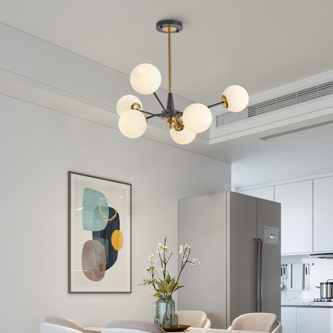 279808/6 BK/GD Люстра на штанге Arte Milano Neapolis79808 279808/6 BK/GD