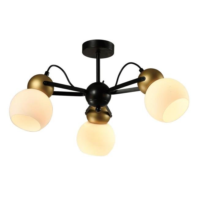 MD.22438-3-S-BK+GD Потолочная люстра IMEX Cleo MD.22438-3-S-BK+GD