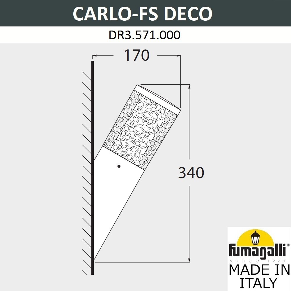 DR3.571.000.WXU1L Уличный настенный светильник Fumagalli Carlo Deco DR3.571.000.WXU1L